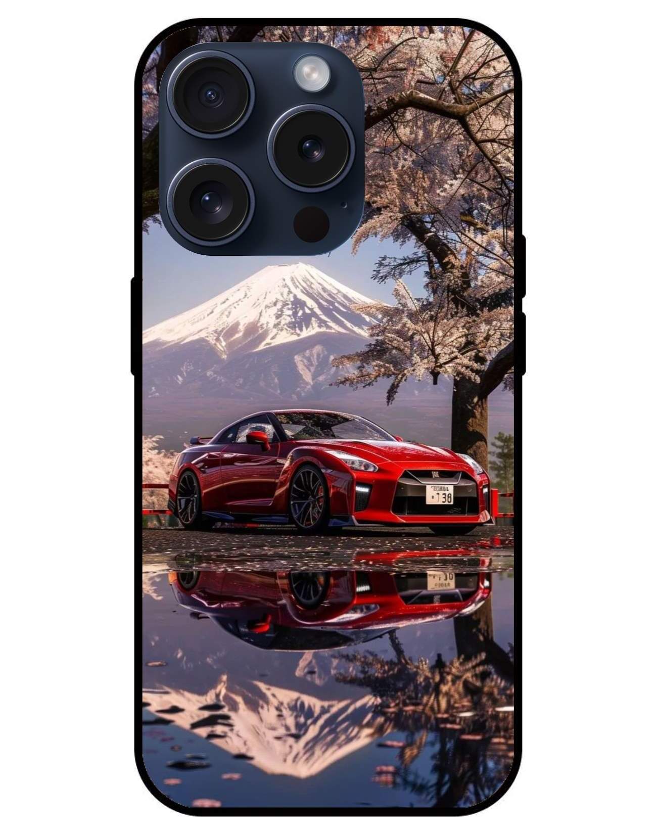 Sports Car Glossy Glass Back Cover