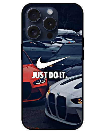 Sports Car Just Do it Glossy Glass Back Cover