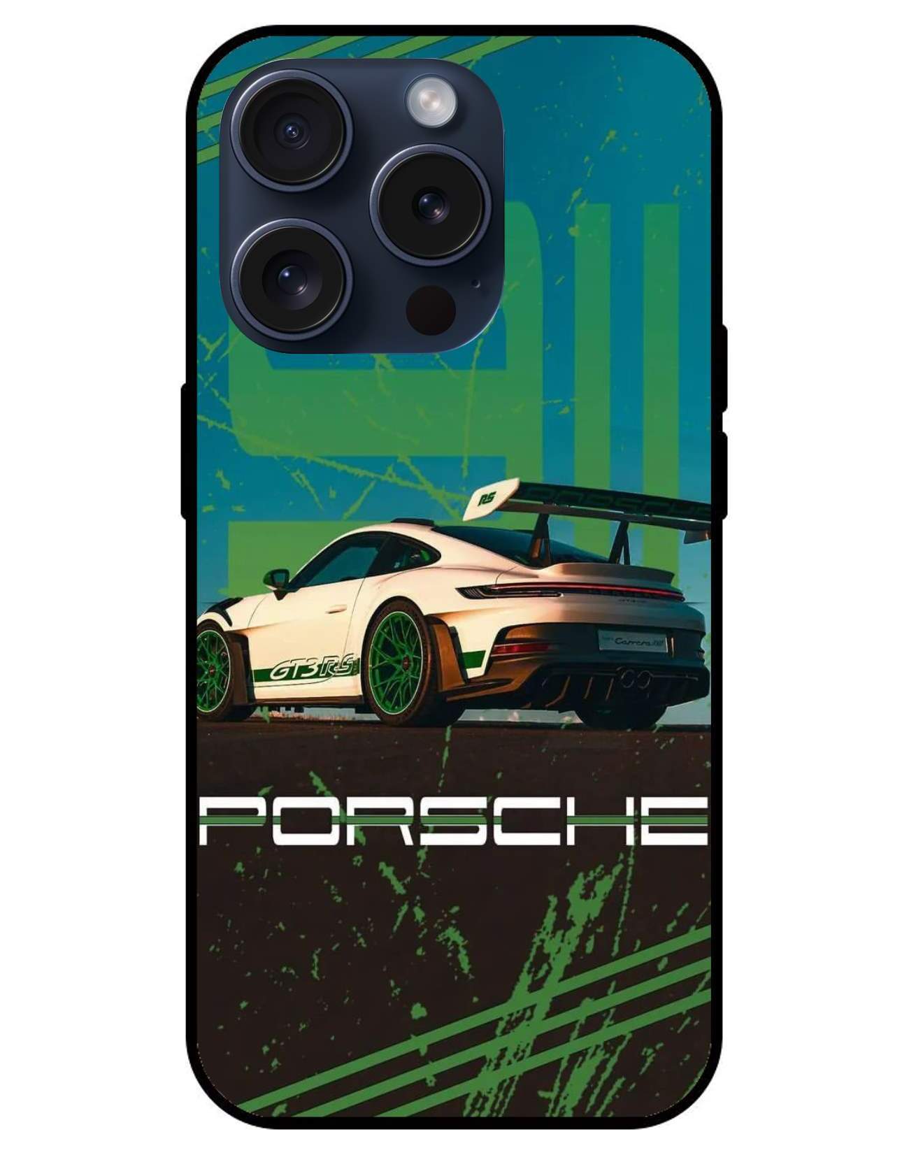 Sports Car Porsche Glossy Glass Back Cover