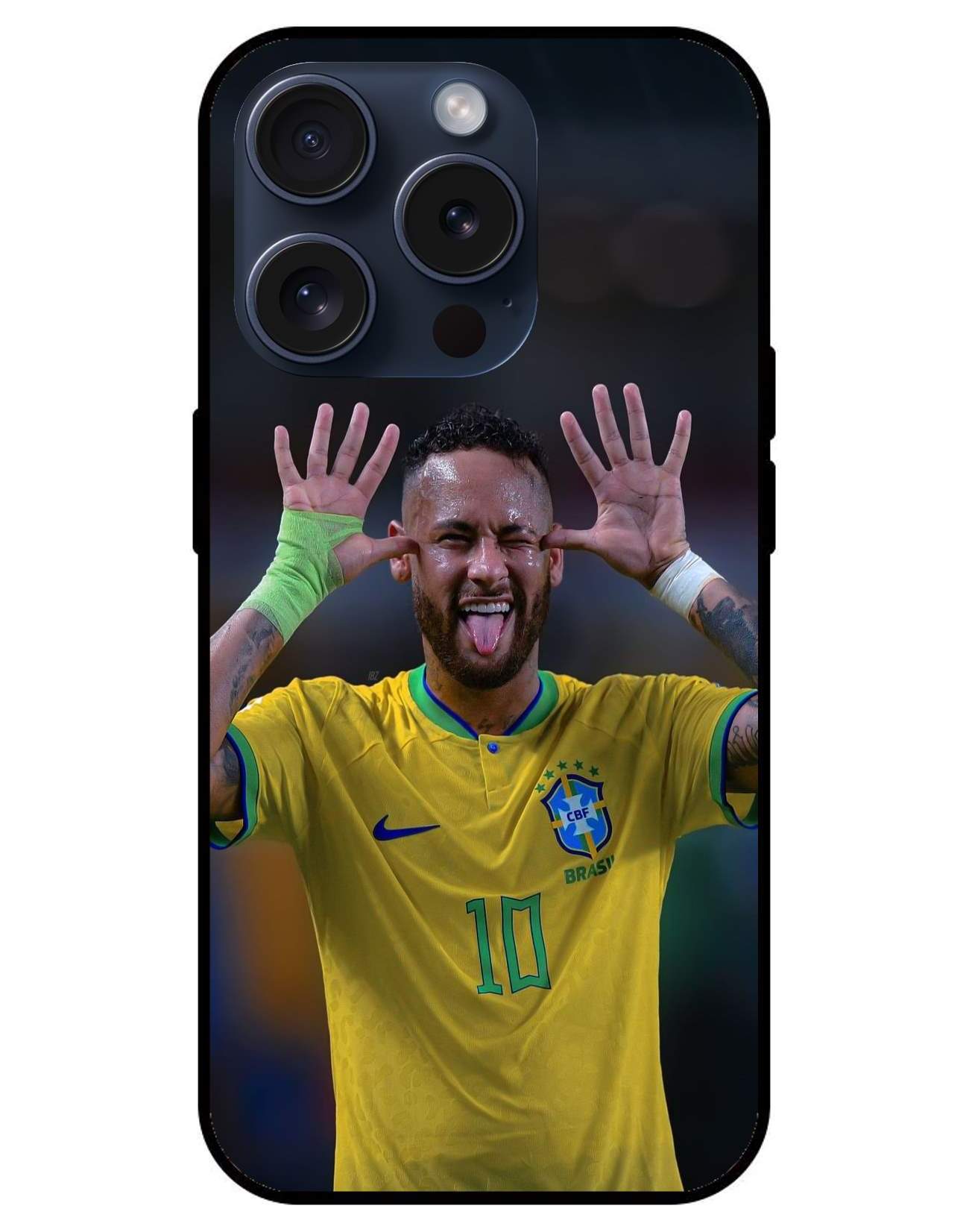 Neymar Jr. Glossy Glass Back Cover