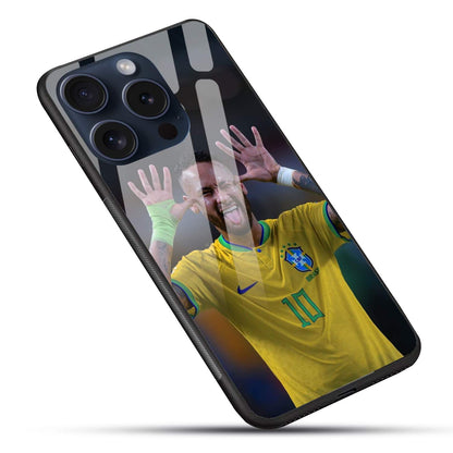 Neymar Jr. Glossy Glass Back Cover