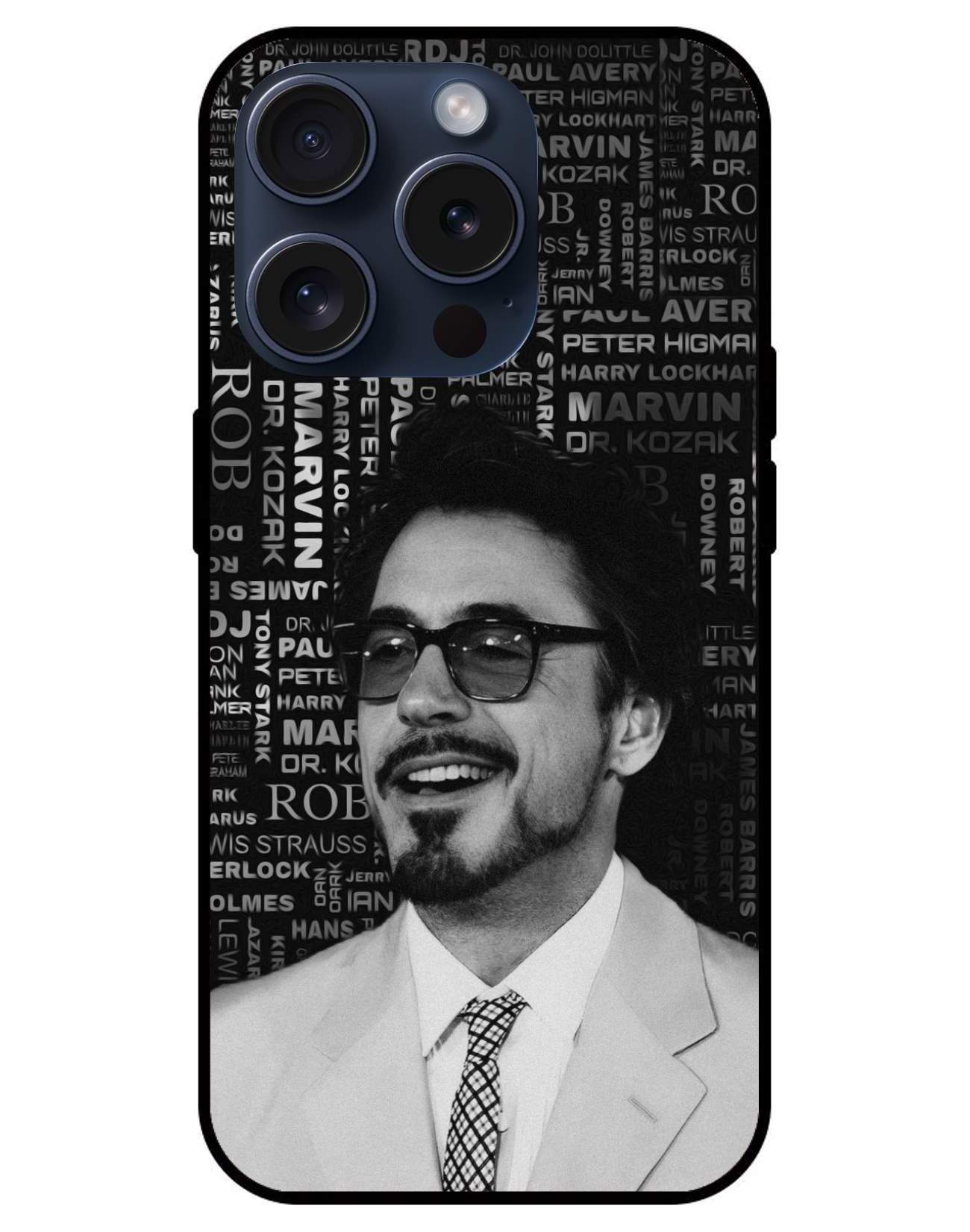 Robert Downey Jr. Glossy Glass Back Cover