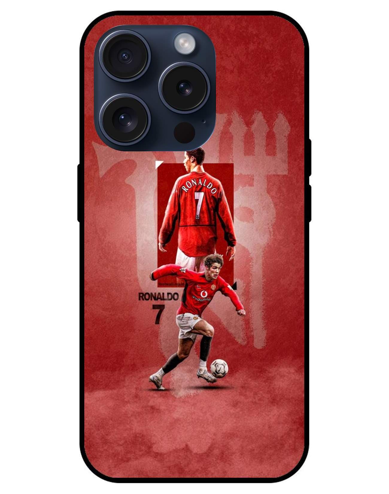 GOAT Ronaldo Glossy Glass Back Cover