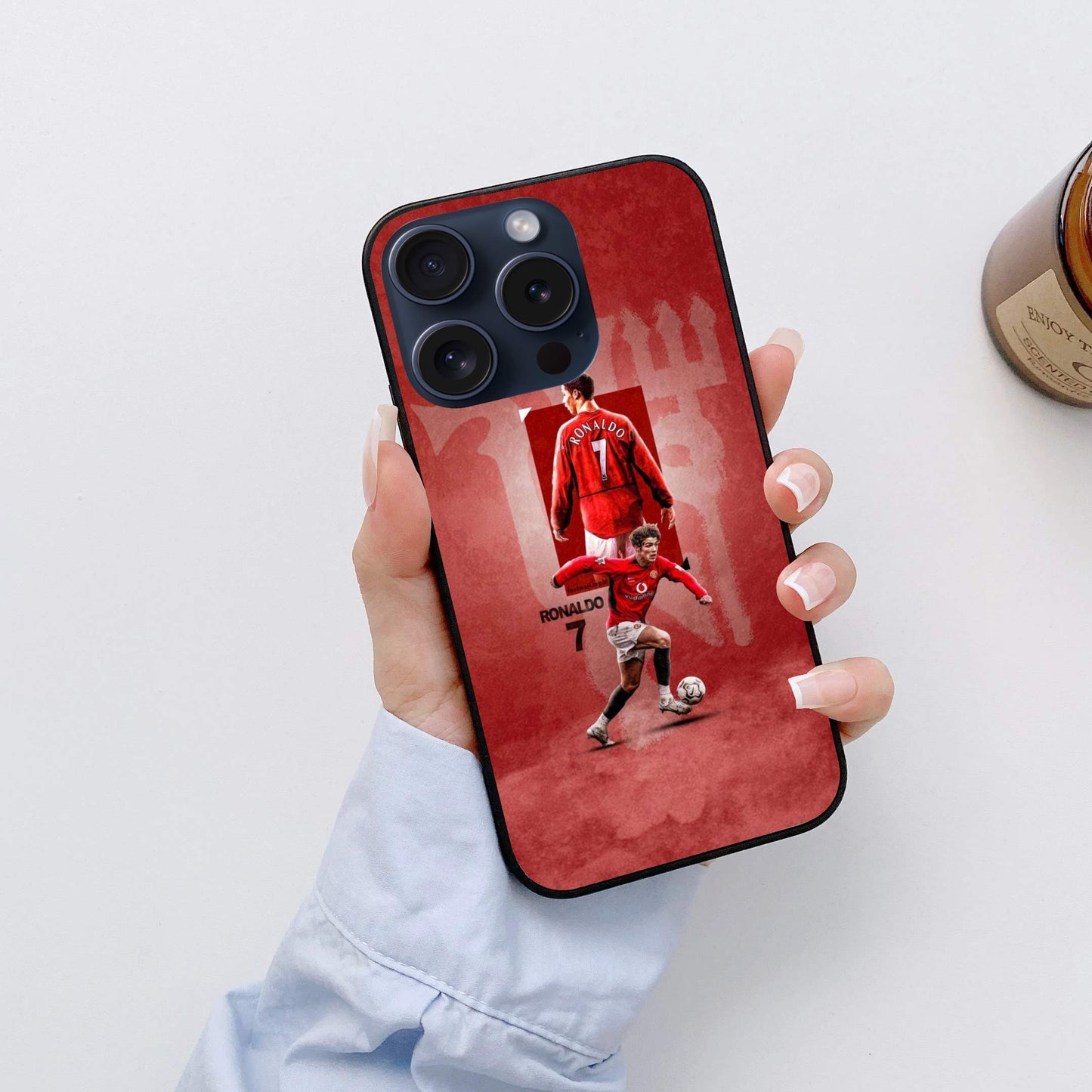 GOAT Ronaldo Glossy Glass Back Cover