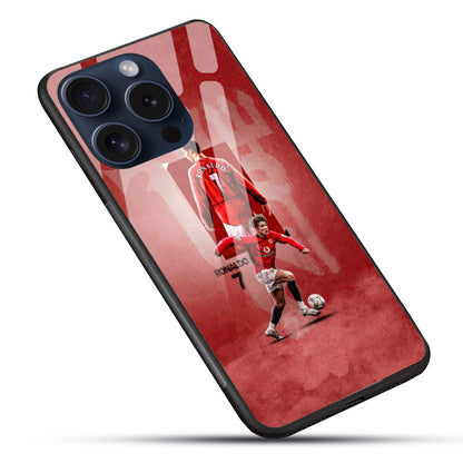 GOAT Ronaldo Glossy Glass Back Cover