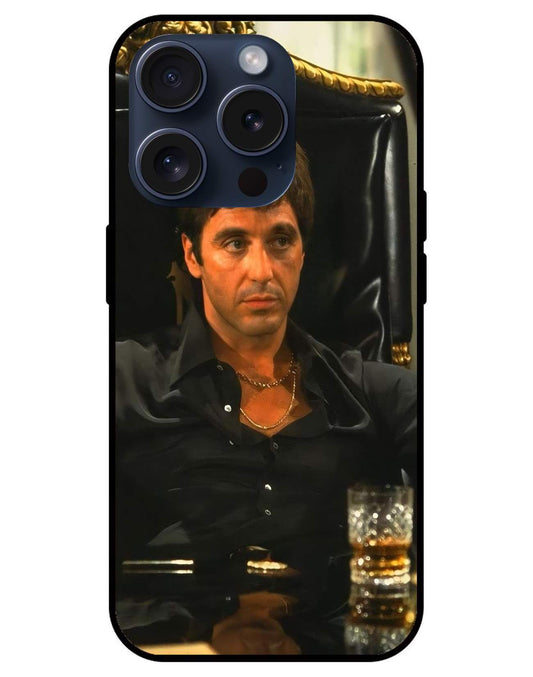 Tony Montana Glossy Glass Back Cover