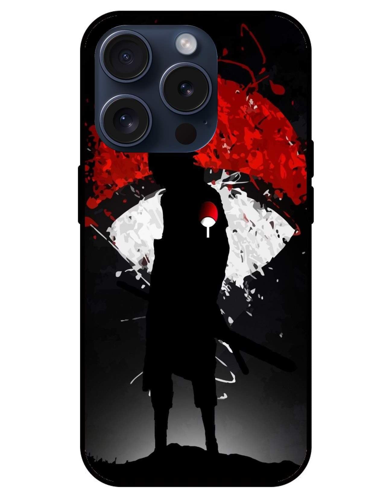 Sasuke Uchiha Naruto Glossy Glass Back Cover