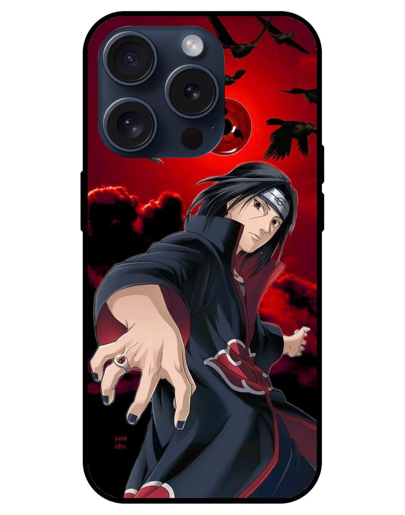 Itachi Uchiha Naruto Glossy Glass Back Cover