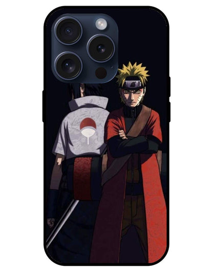 Naruto And Sasuke Naruto Glossy Glass Back Cover