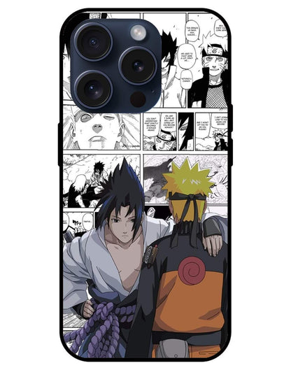 Naruto And Sasuke Naruto Glossy Glass Back Cover