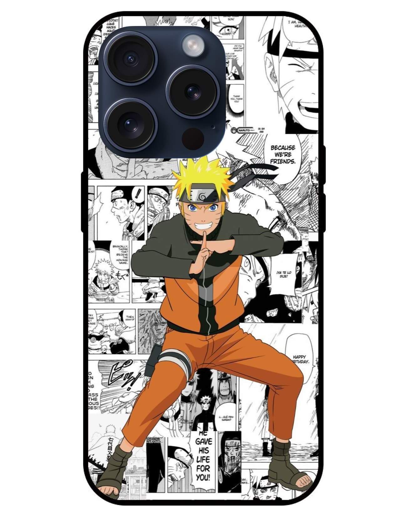 Naruto Uzumaki Naruto Glossy Glass Back Cover