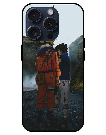 Naruto And Sasuke Naruto Glossy Glass Back Cover