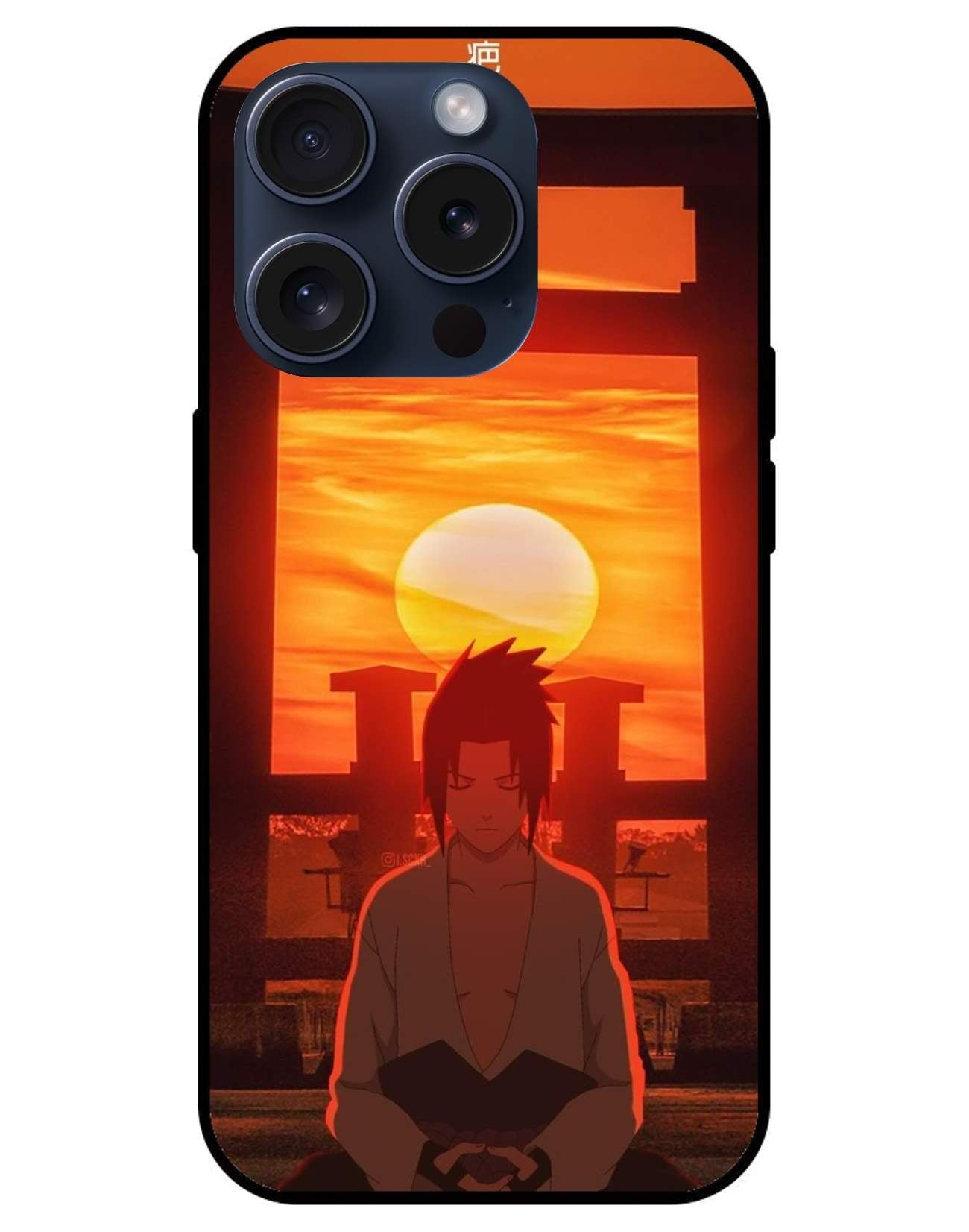 Sasuke Uchiha Naruto Glossy Glass Back Cover