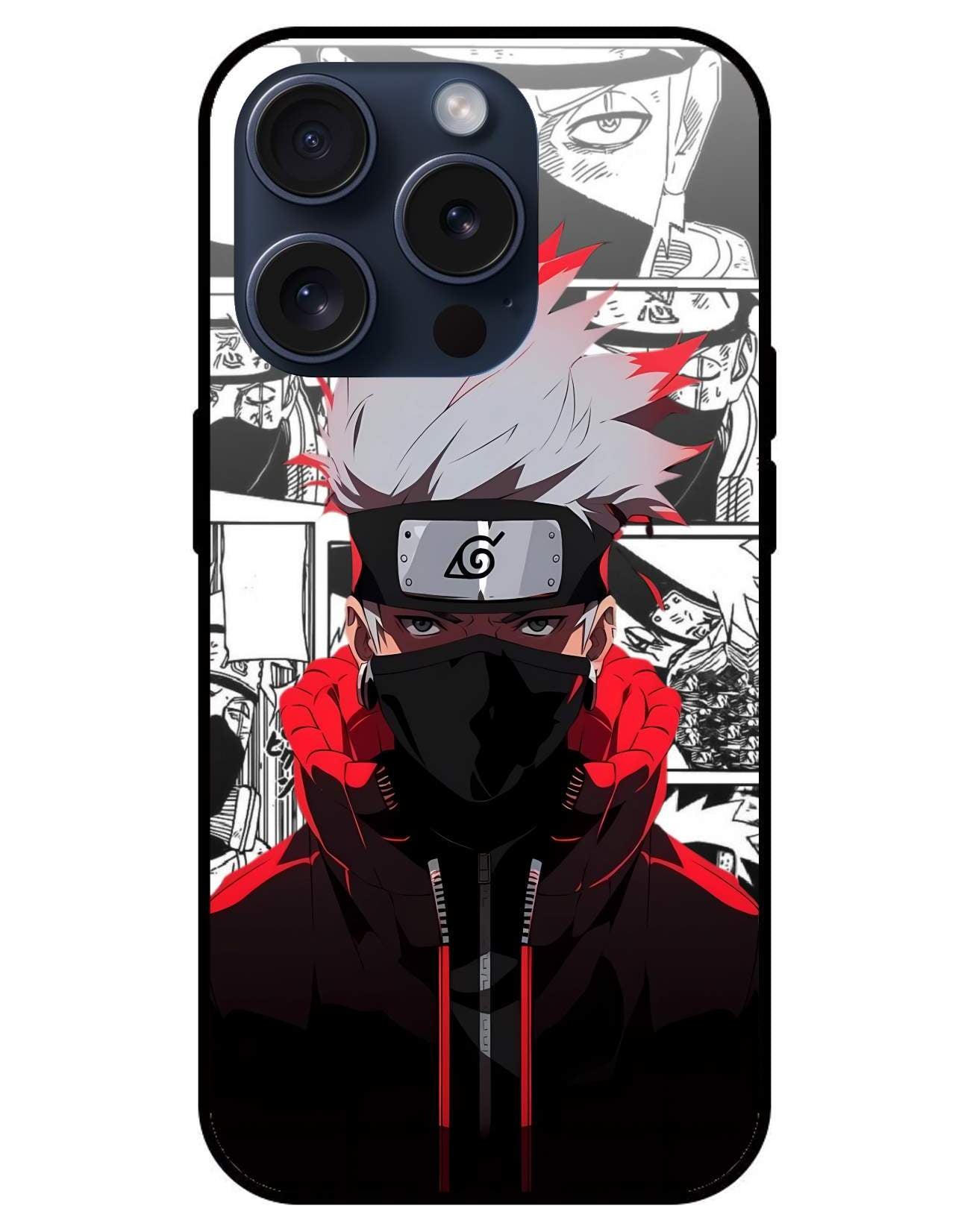 Kakashi Hatake Naruto Glossy Glass Back Cover