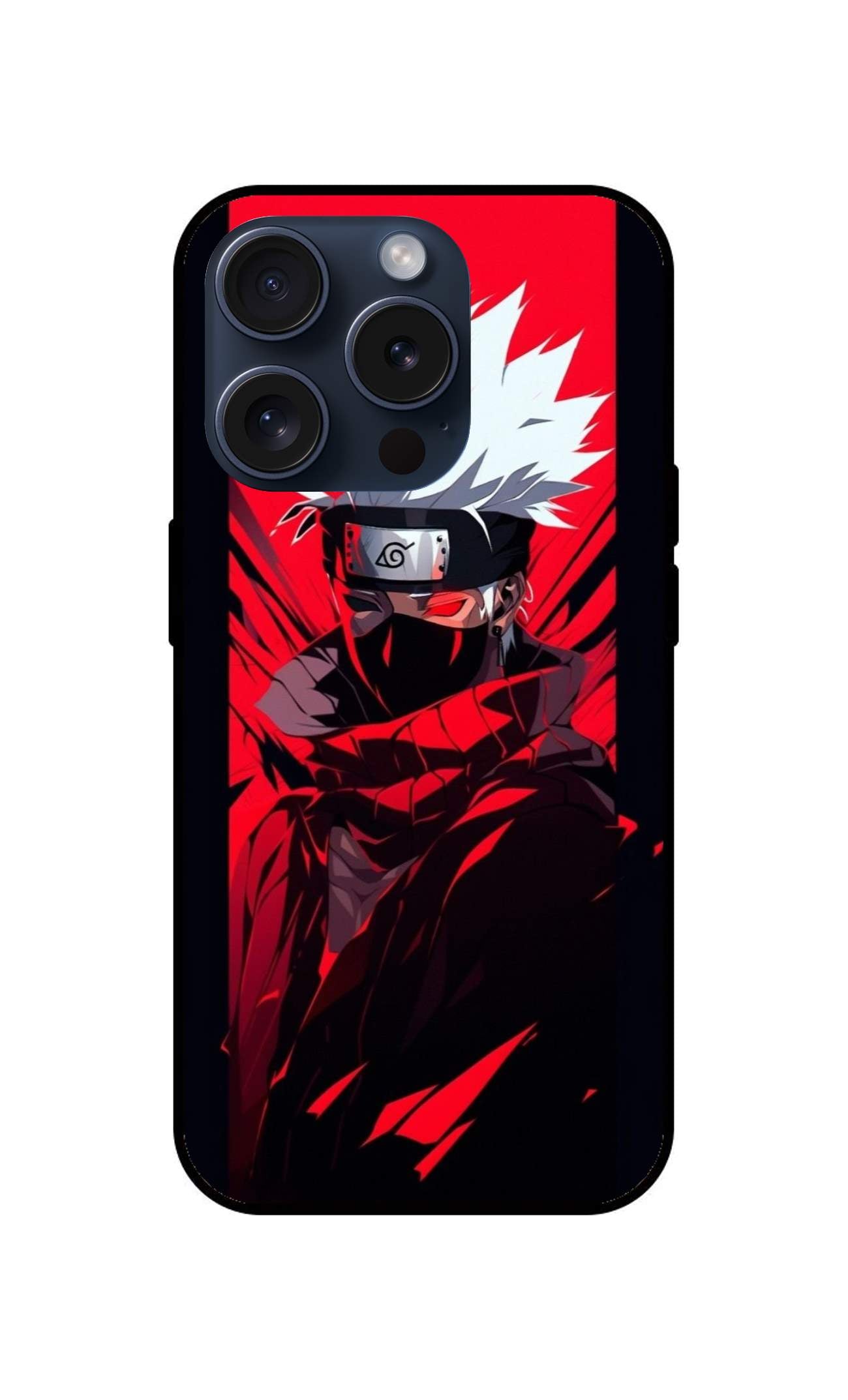 Kakashi Hatake Naruto Glossy Glass Back Cover