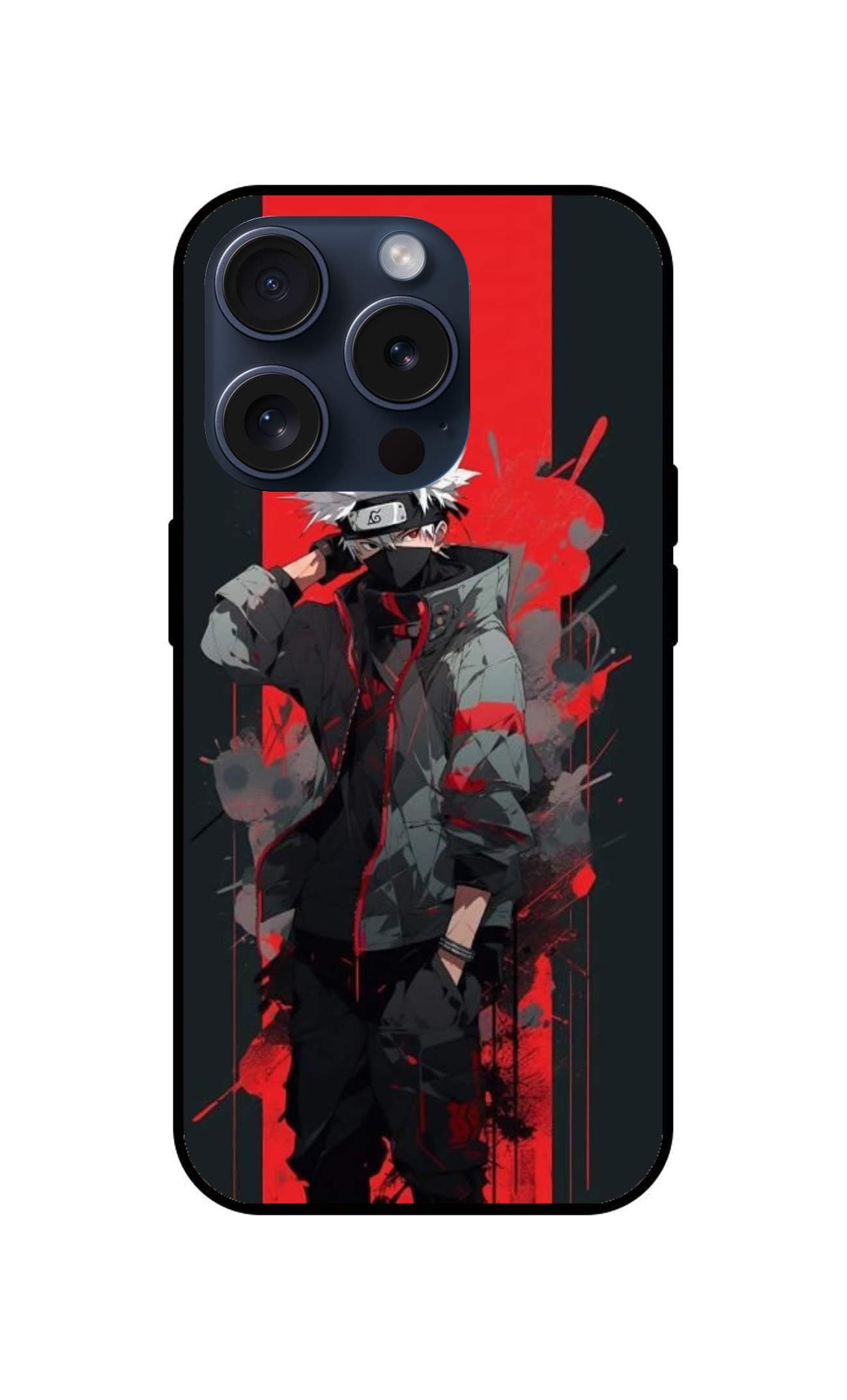 Kakashi Hatake Naruto Glossy Glass Back Cover