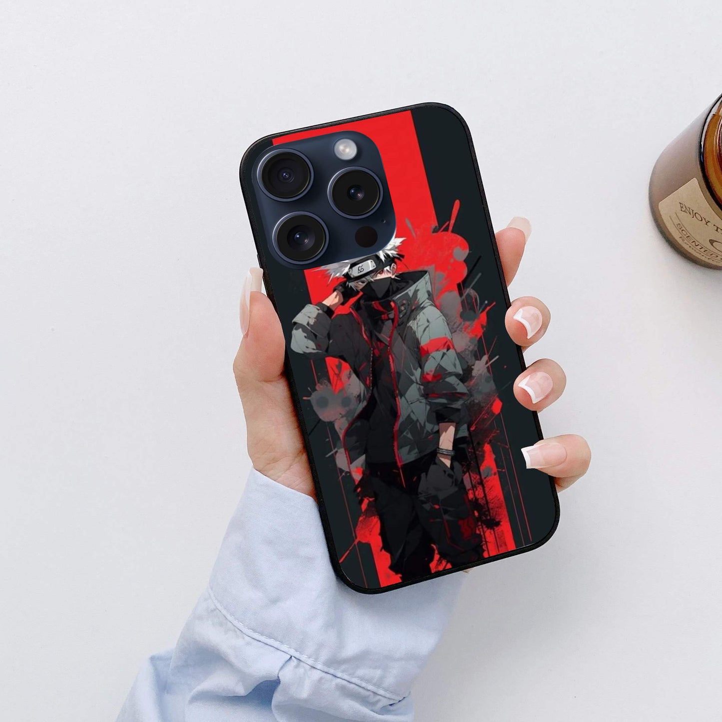 Kakashi Hatake Naruto Glossy Glass Back Cover