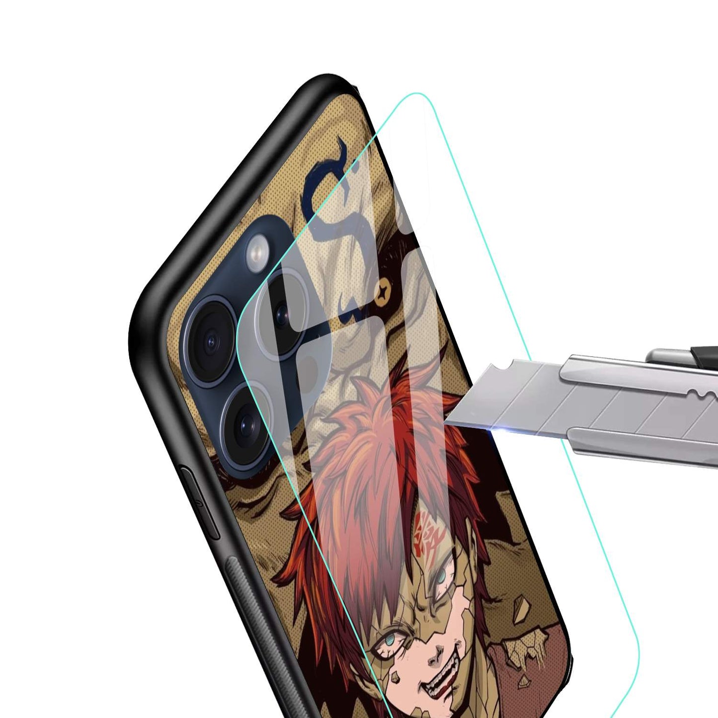 Gaara Naruto Glossy Glass Back Cover