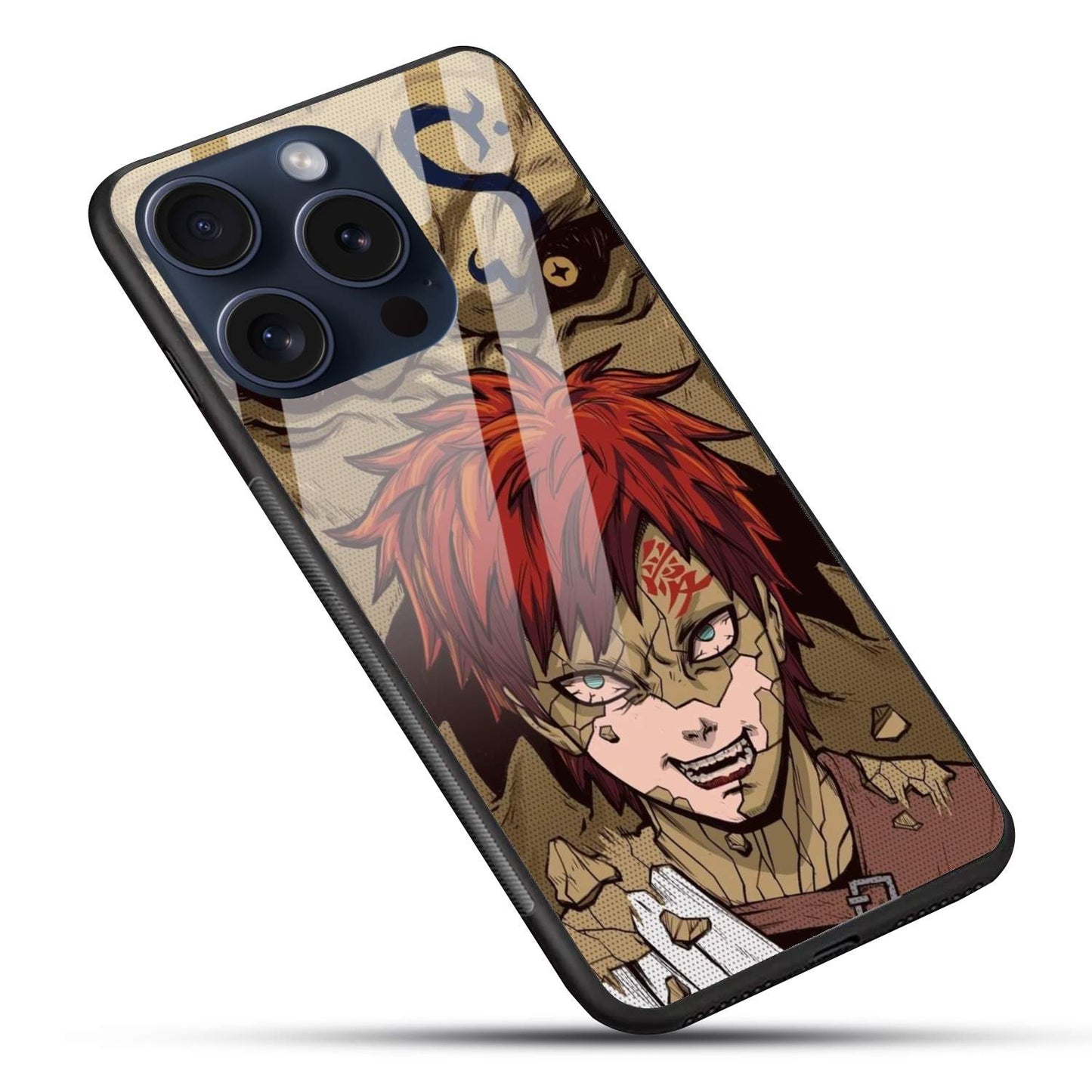 Gaara Naruto Glossy Glass Back Cover