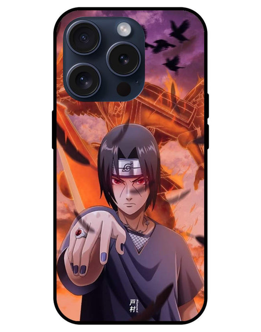 itachi uchiha Naruto Glossy Glass Back Cover