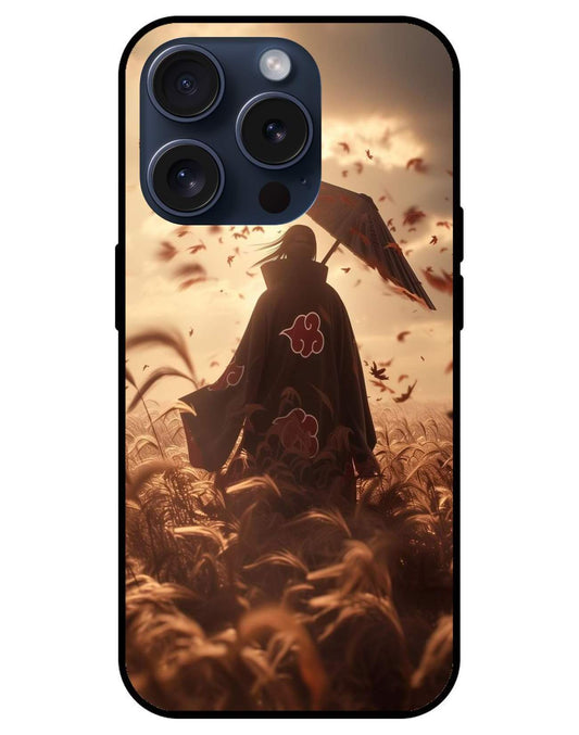 Itachi Uchiha Naruto Glossy Glass Back Cover