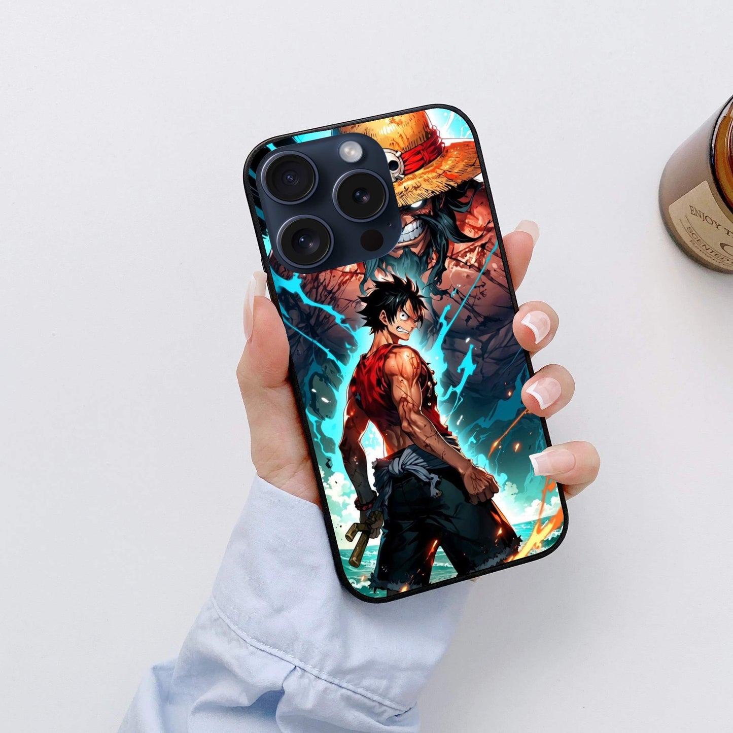 Monkey D Luffy One Piece Glossy Glass Back Cover