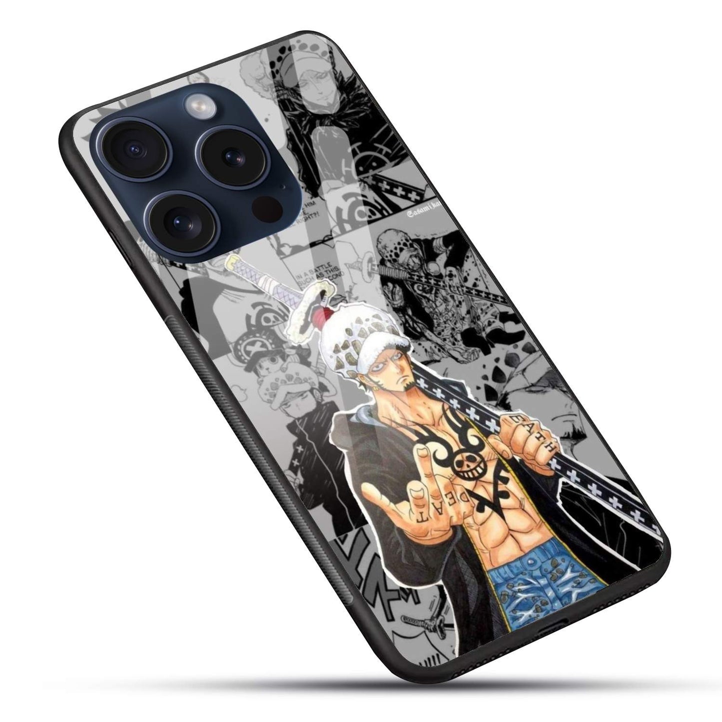 Trafalgar Law One Piece Glossy Glass Back Cover