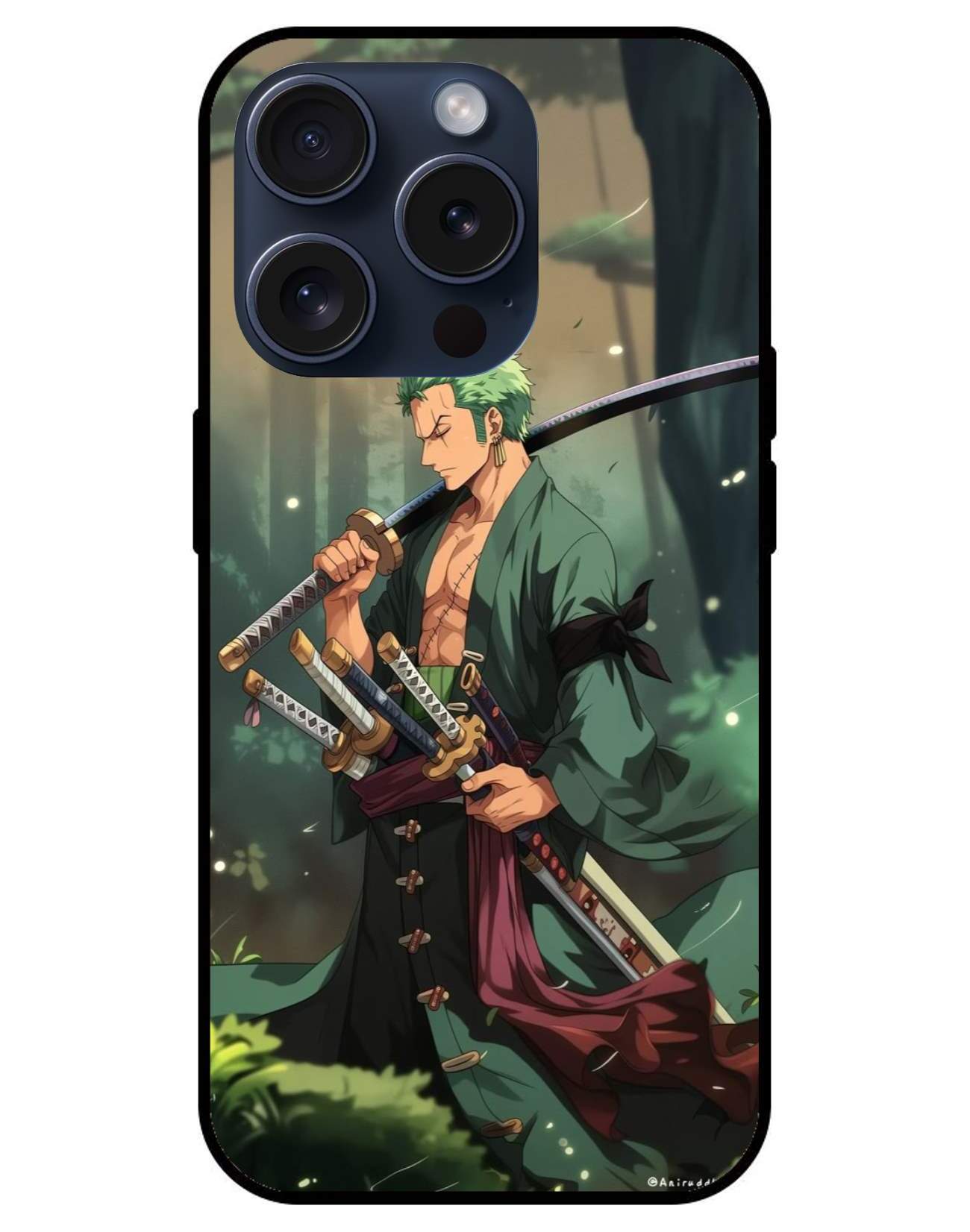 Roronoa Zoro One Piece Glossy Glass Back Cover