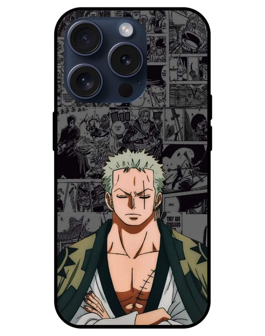 Roronoa Zoro One Piece Glossy Glass Back Cover