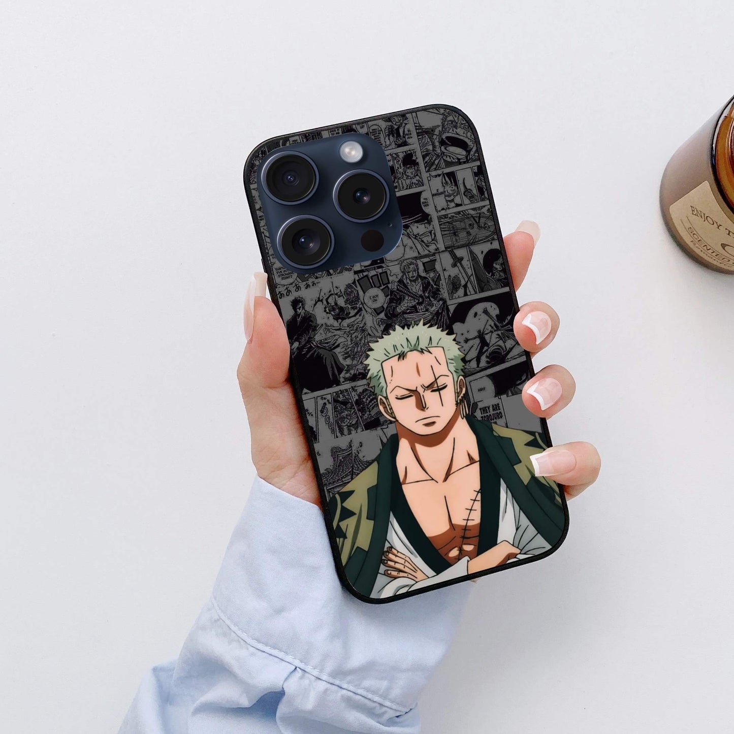 Roronoa Zoro One Piece Glossy Glass Back Cover