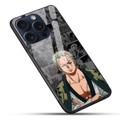 Roronoa Zoro One Piece Glossy Glass Back Cover