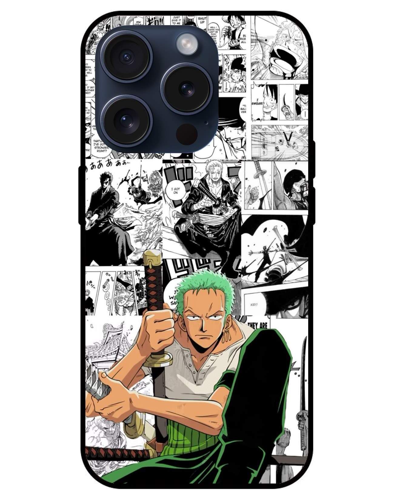 Roronoa Zoro One Piece Glossy Glass Back Cover