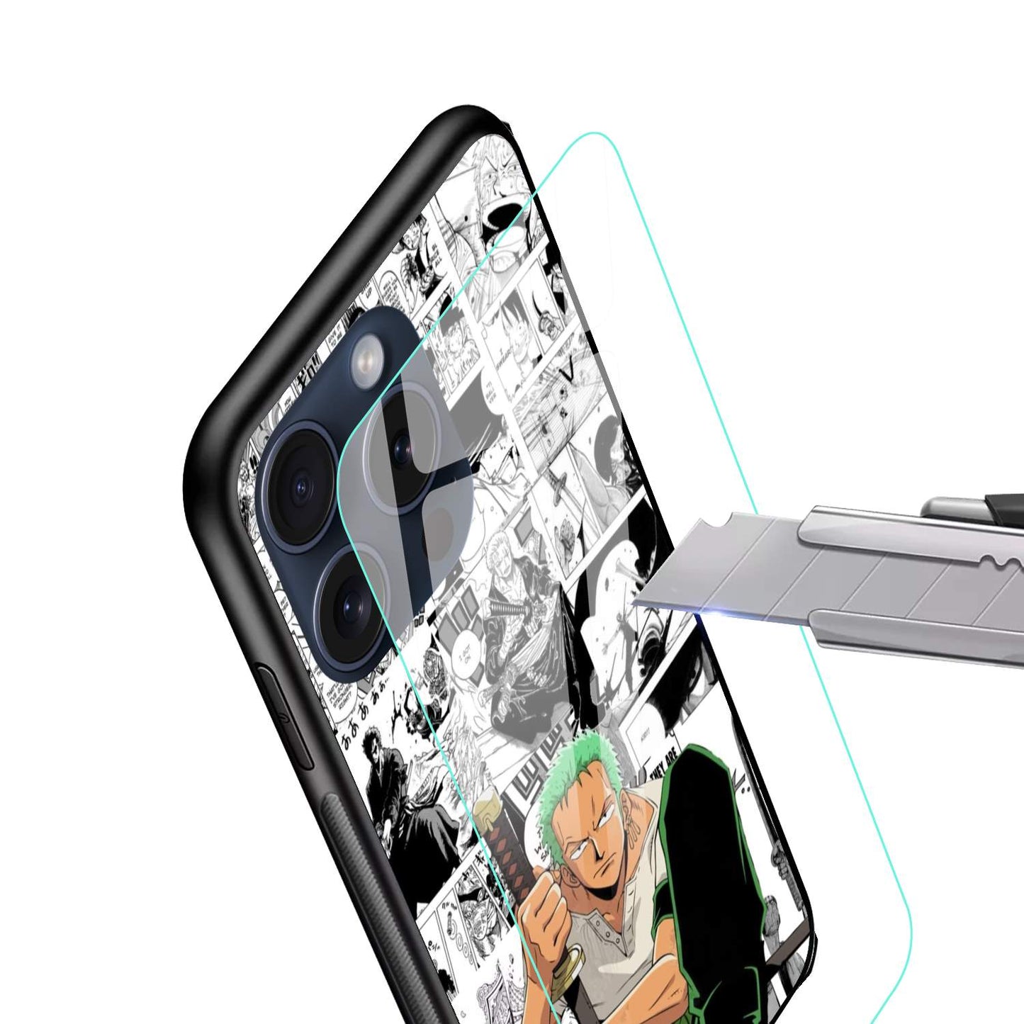 Roronoa Zoro One Piece Glossy Glass Back Cover