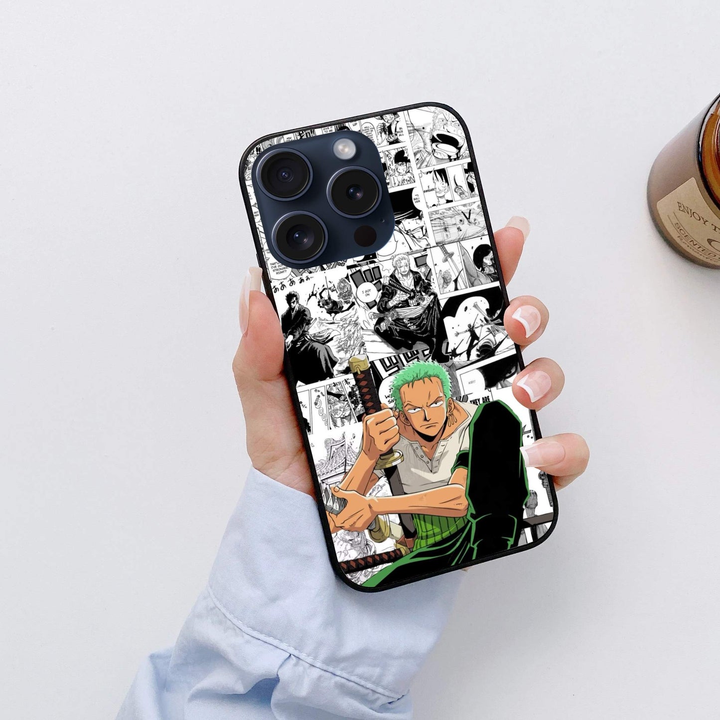 Roronoa Zoro One Piece Glossy Glass Back Cover