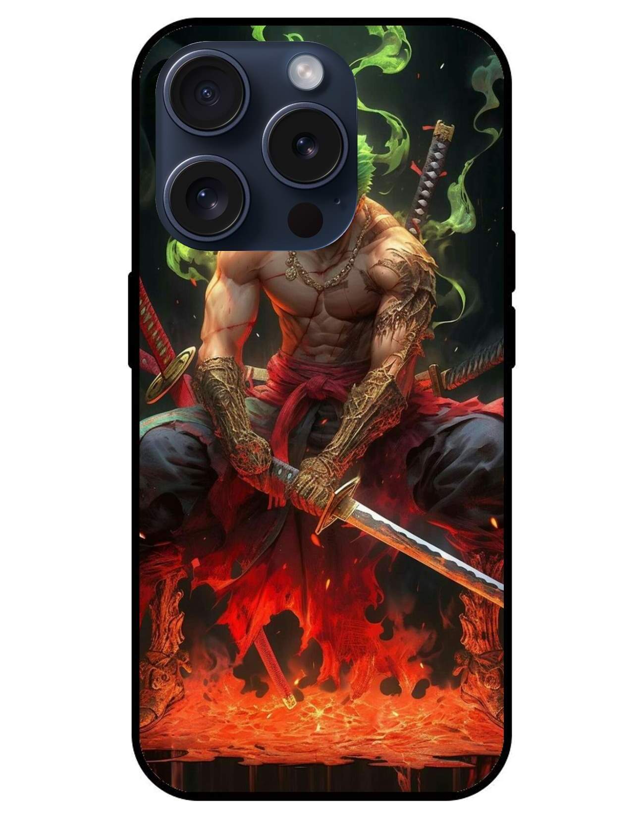 Roronoa Zoro One Piece Glossy Glass Back Cover