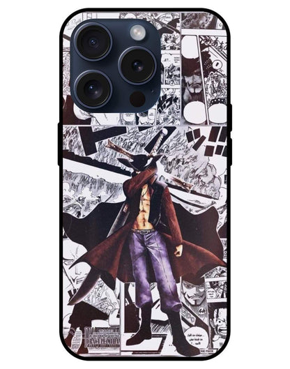 Dracule Mihawk One Piece Glossy Glass Back Cover (Copy)