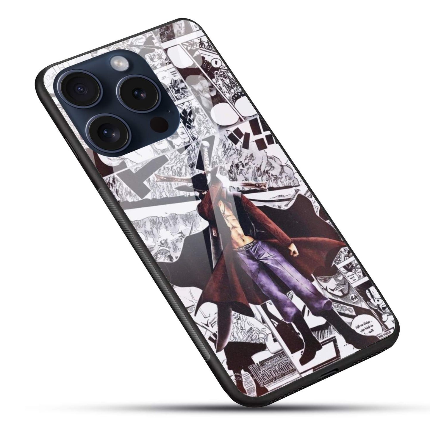 Dracule Mihawk One Piece Glossy Glass Back Cover (Copy)