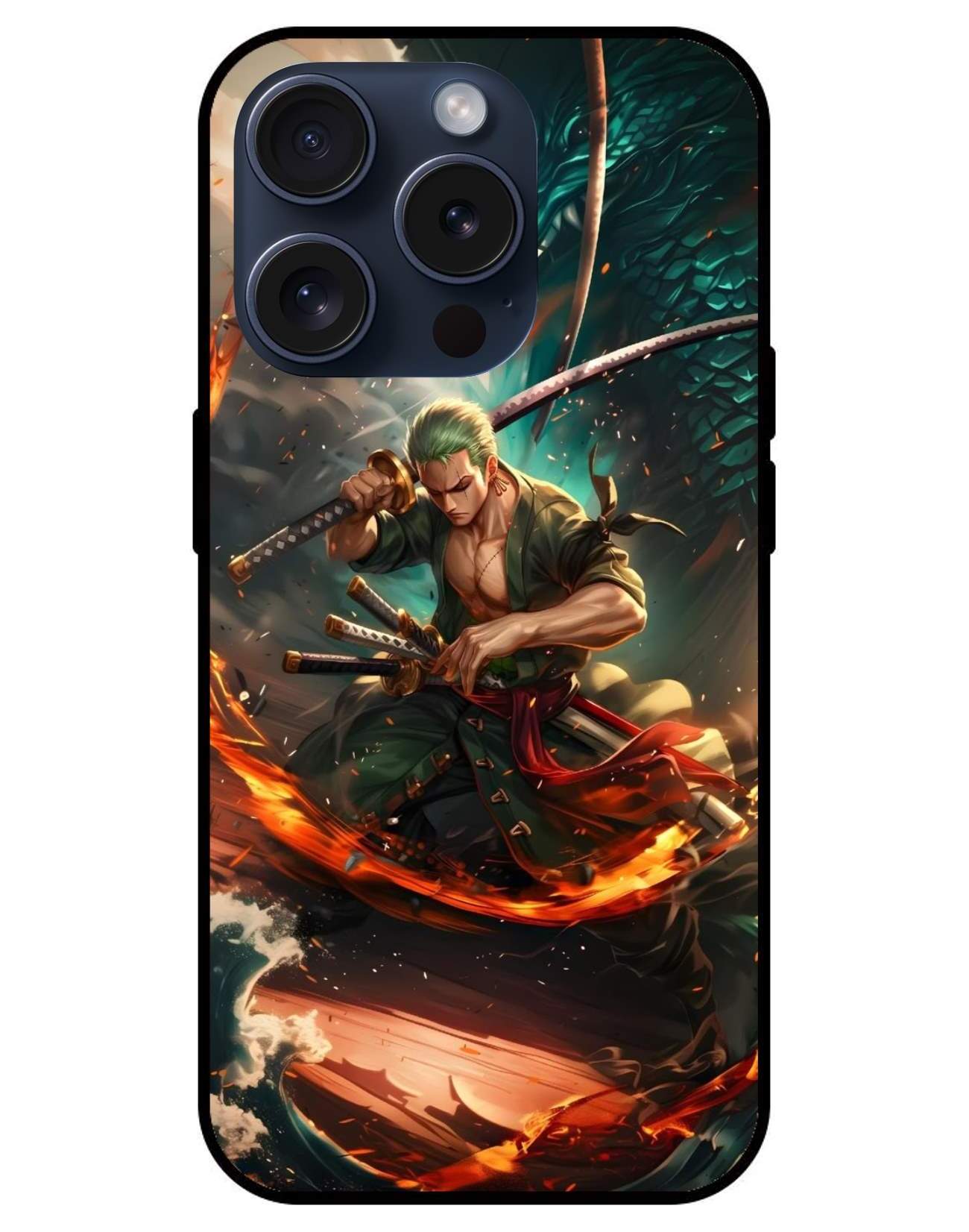 Roronoa Zoro One Piece Glossy Glass Back Cover