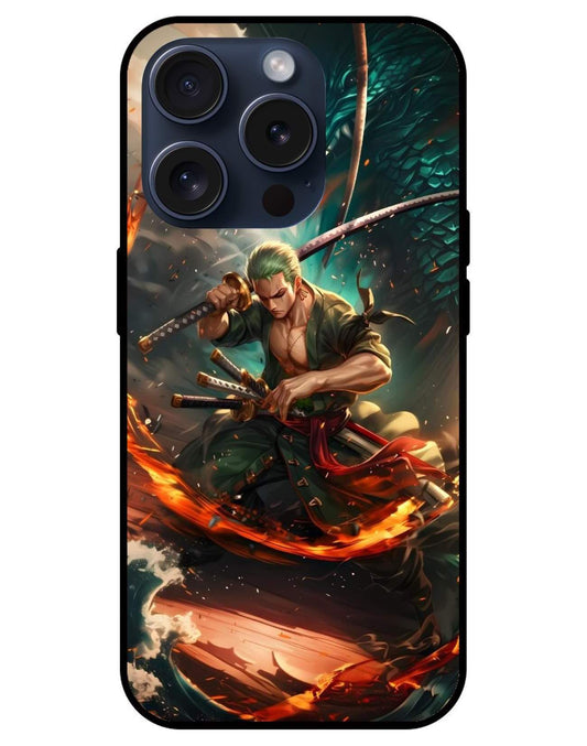 Roronoa Zoro One Piece Glossy Glass Back Cover