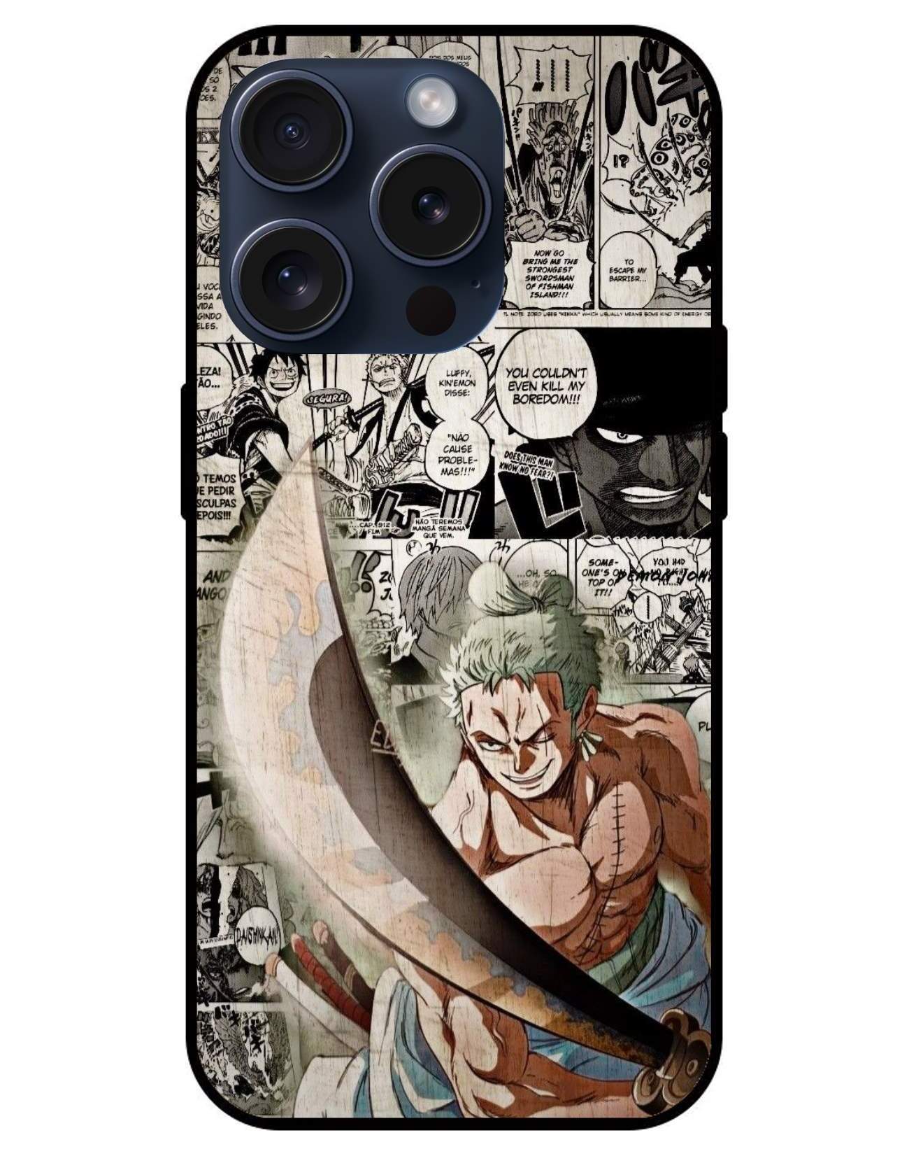 Roronoa Zoro One Piece Glossy Glass Back Cover