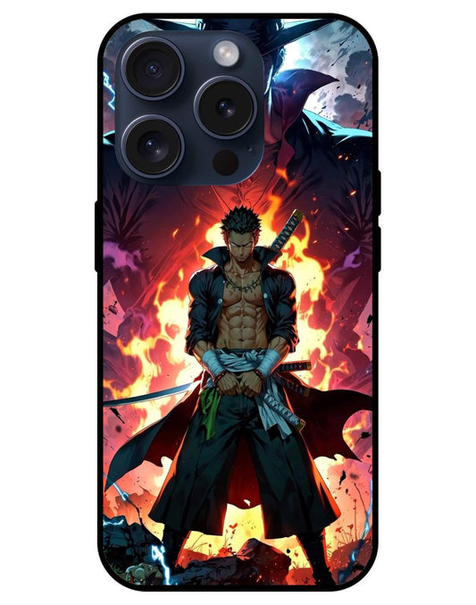 Roronoa Zoro One Piece Glossy Glass Back Cover