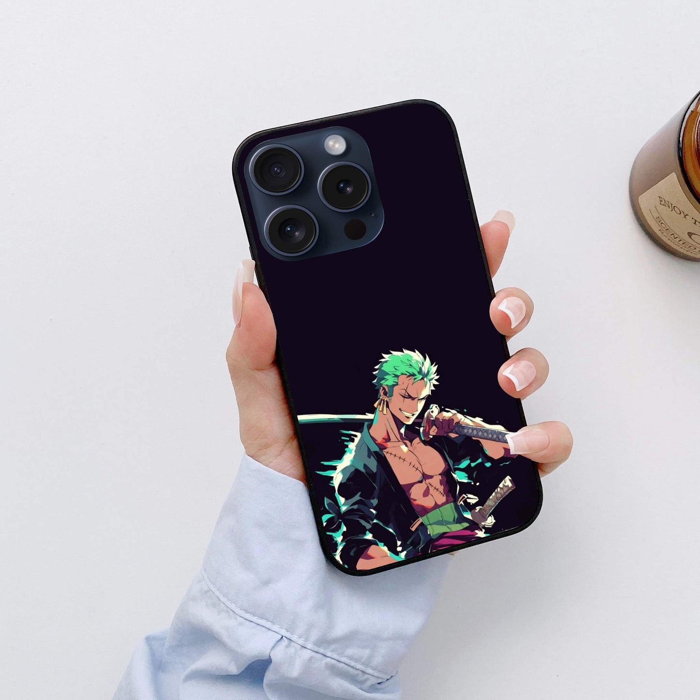 Roronoa Zoro One Piece Glossy Glass Back Cover