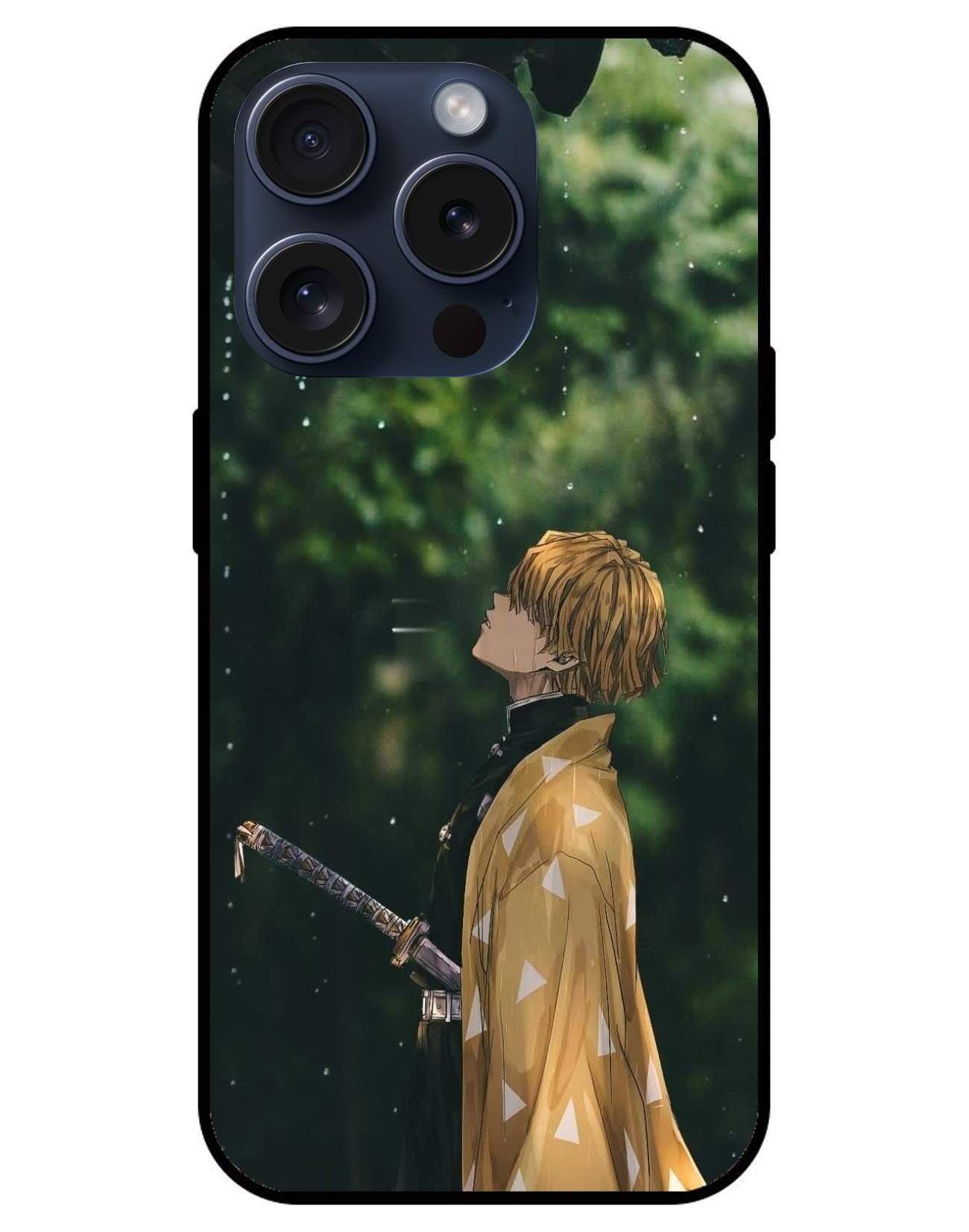 Zenitsu Agatsuma Demon Slayer Glossy Glass Back Cover