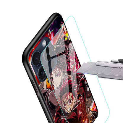 Tanjiro and Nezuko Demon Slayer Glossy Glass Back Cover