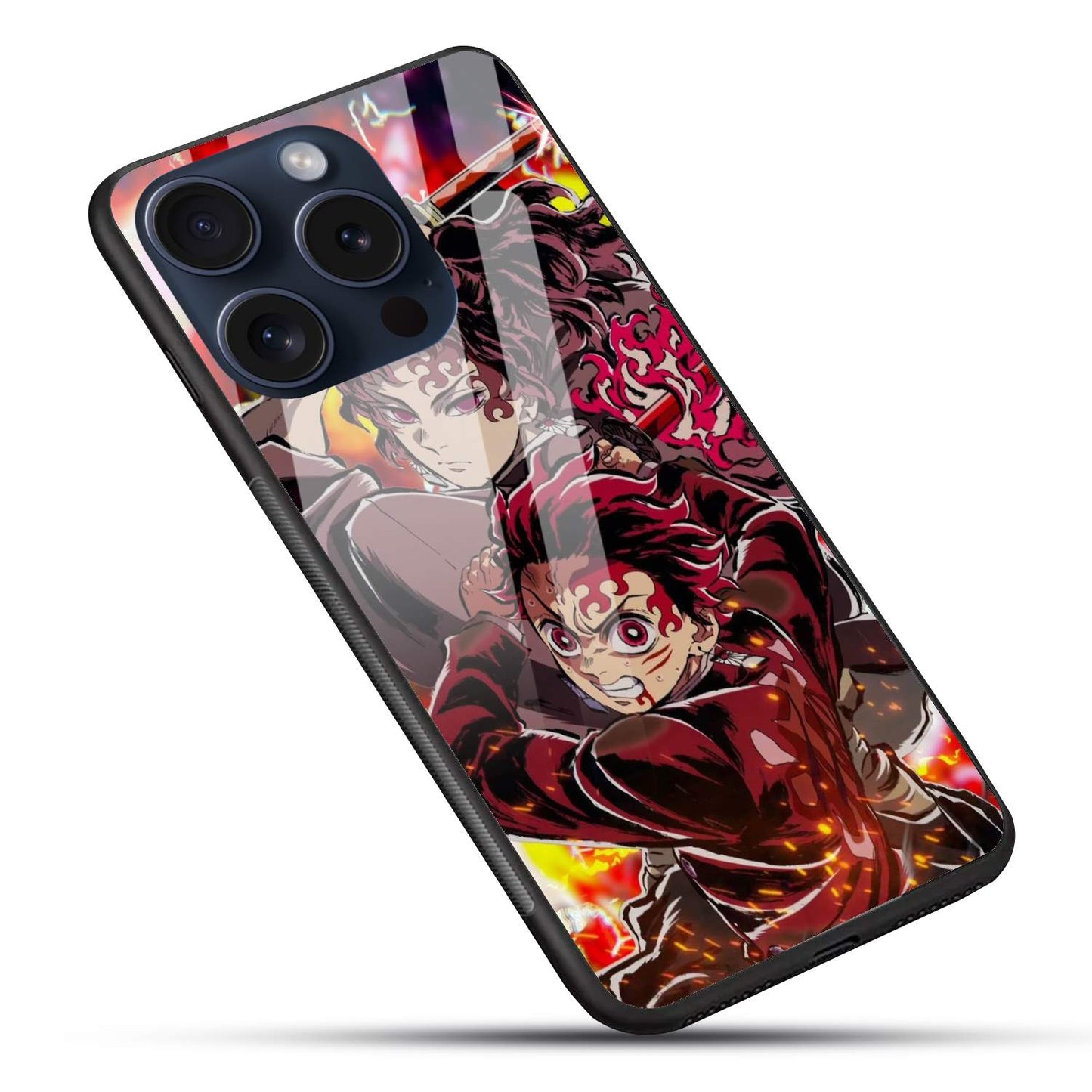 Tanjiro and Nezuko Demon Slayer Glossy Glass Back Cover