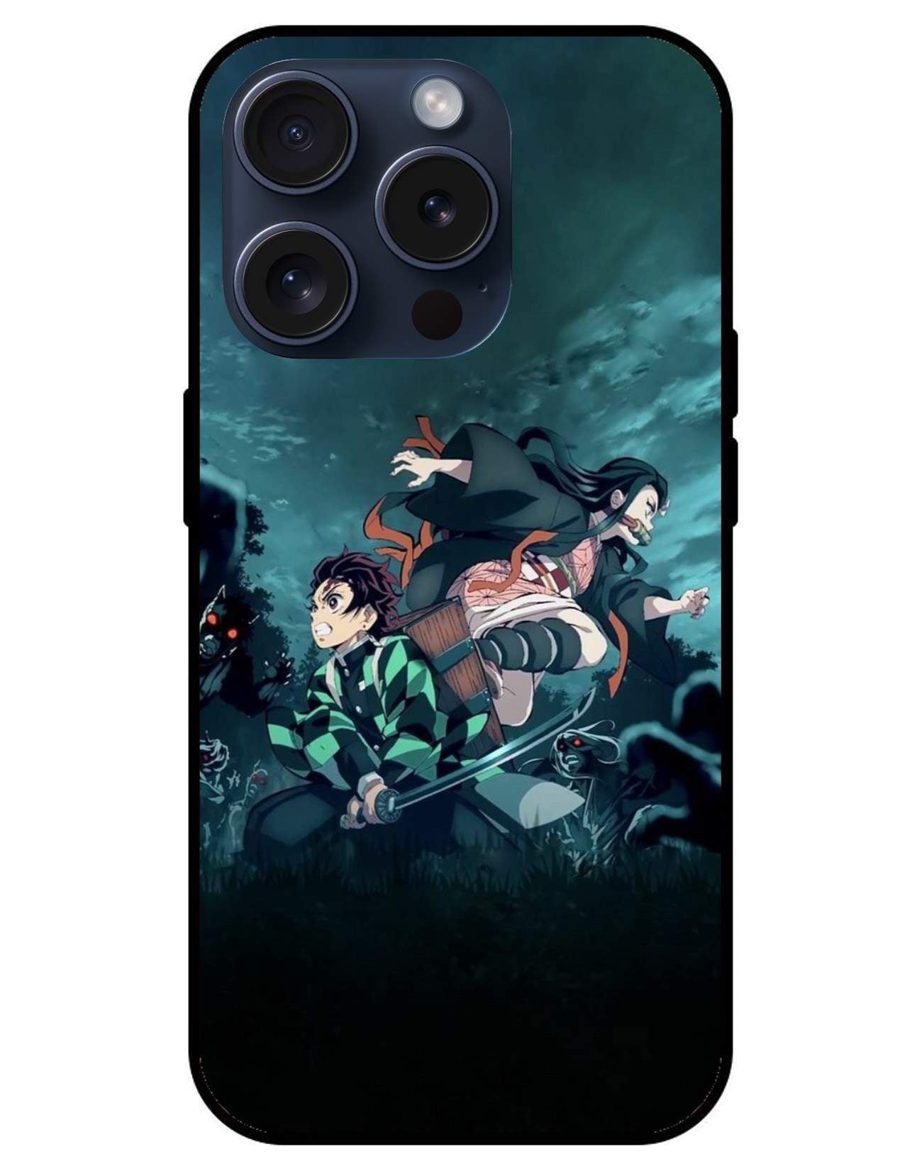 Tanjiro and Nezuko Demon Slayer Glossy Glass Back Cover