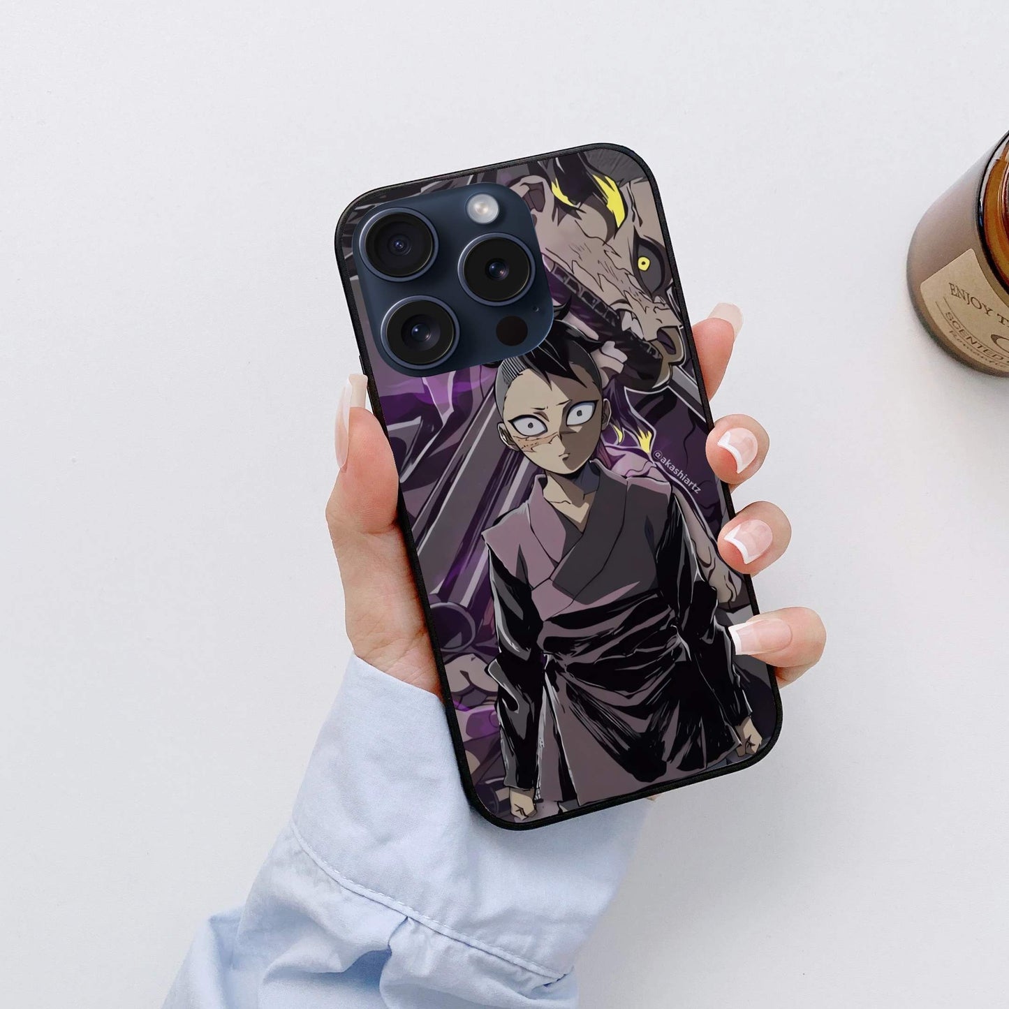 Genya Shinazugawa Demon Slayer Glossy Glass Back Cover