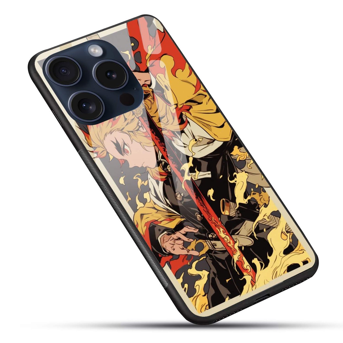 Kyōjurō Rengoku Demon Slayer Glossy Glass Back Cover