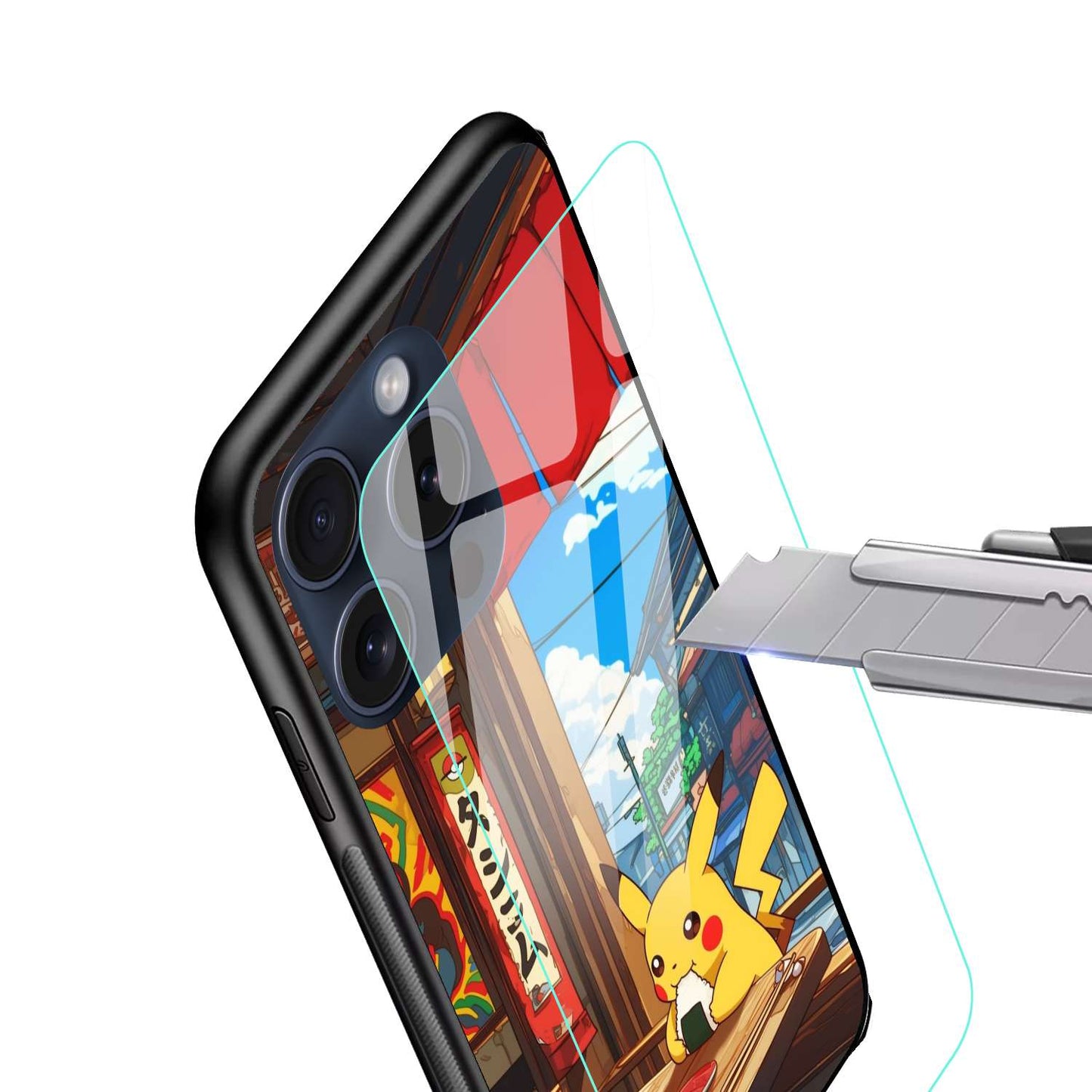 Pikachu Original Glass Glossy Finish Back Cover