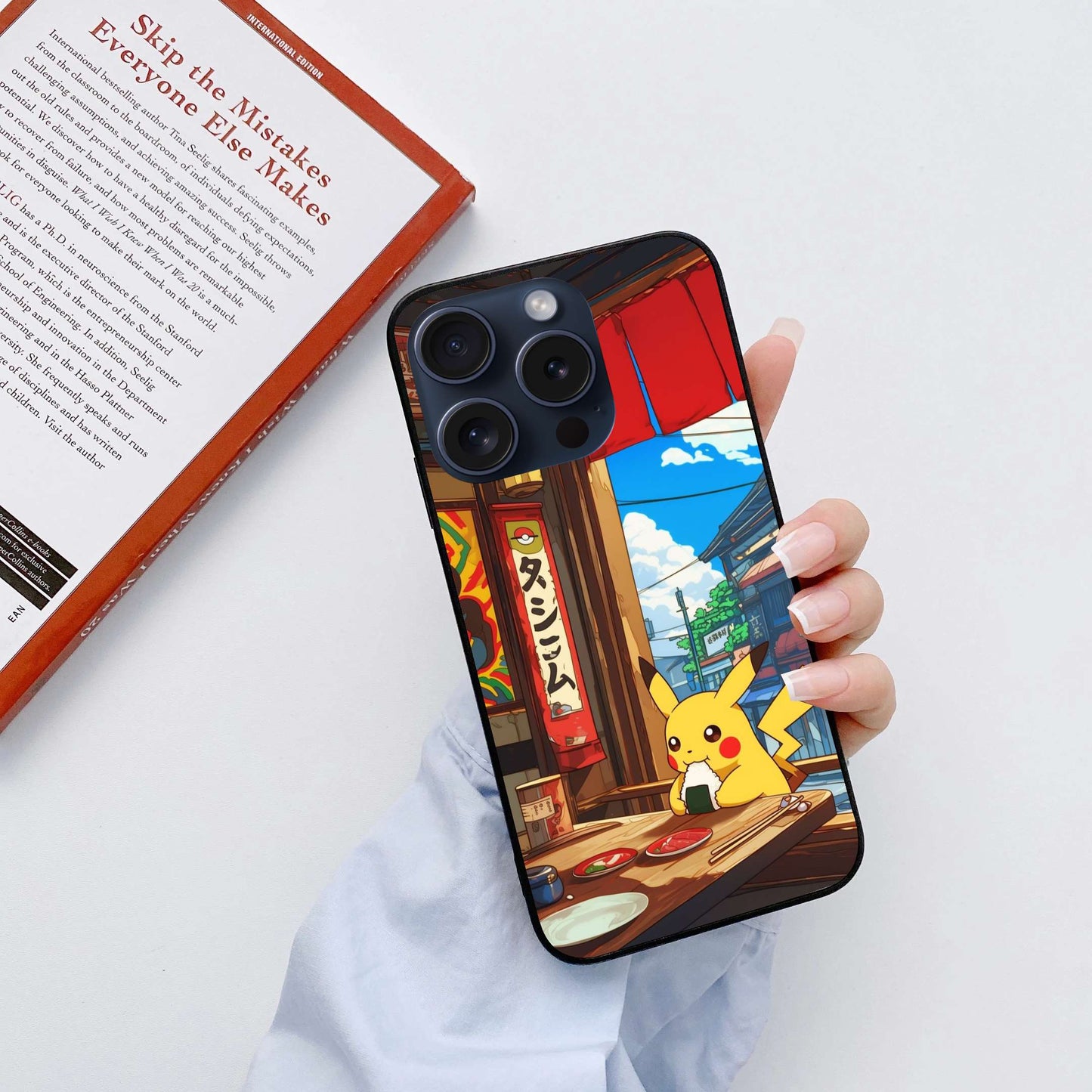 Pikachu Original Glass Glossy Finish Back Cover